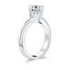 Twist Round Created White Diamond Solitaire Ring