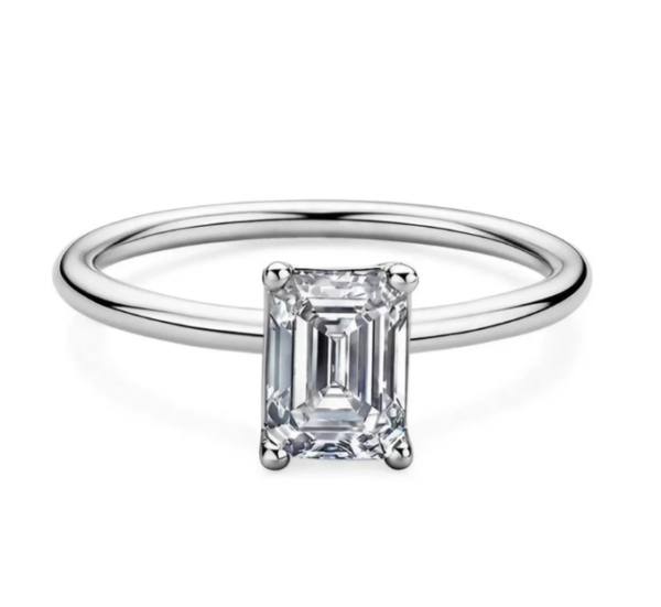 Wedding Jewelry Emerald Cut Engagement Ring – Buy 925 Silver