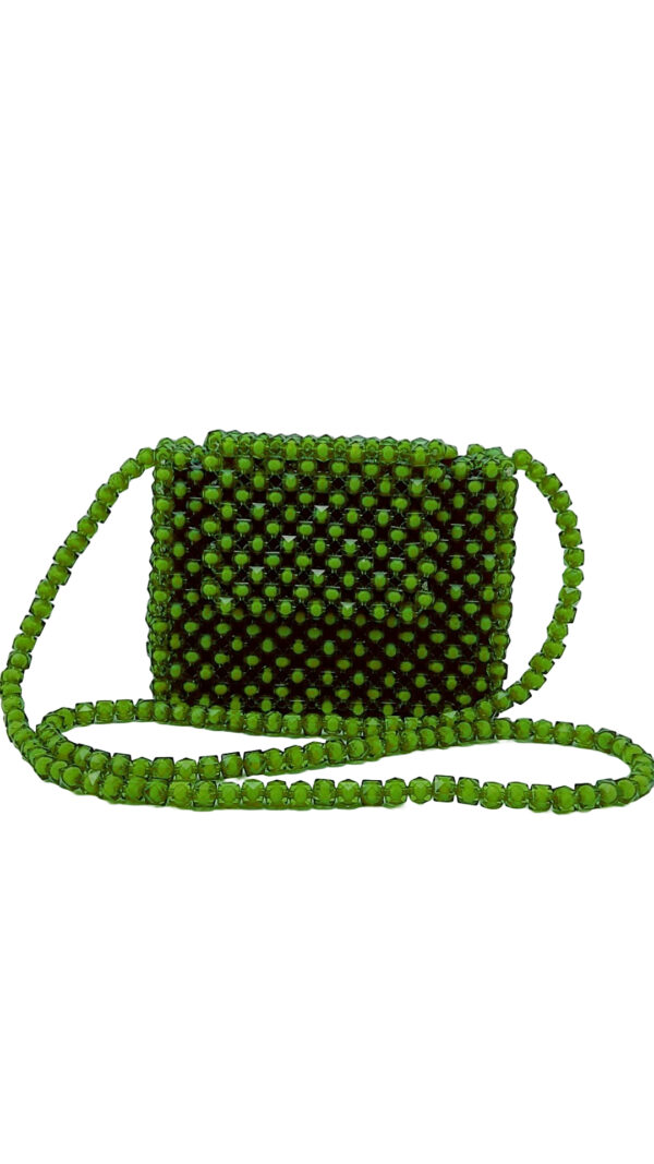 Beads-Handmade-Bag-Green