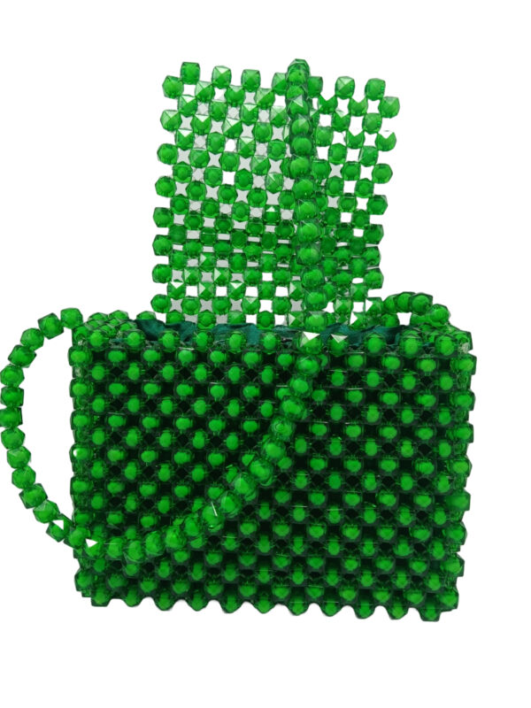 Beads-Handmade-Bag-Green