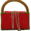 Beads Handmade Bag Red