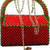 Beads Handmade Bag Red