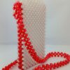 Beads Handmade Bag Red and White