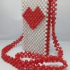 Beads Handmade Bag Red and White