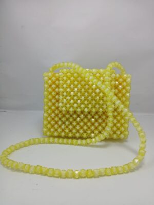 Beads Handmade Bag Yellow