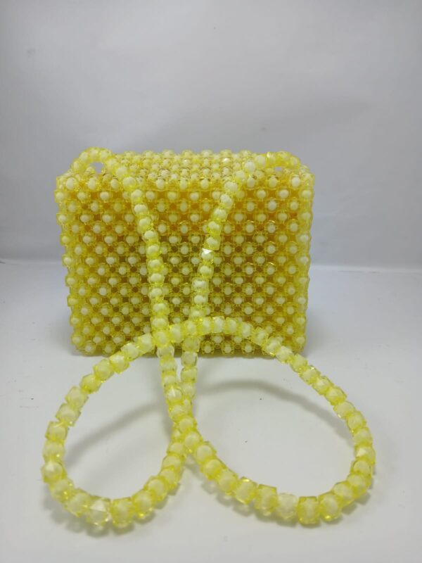 Beads Handmade Bag Yellow