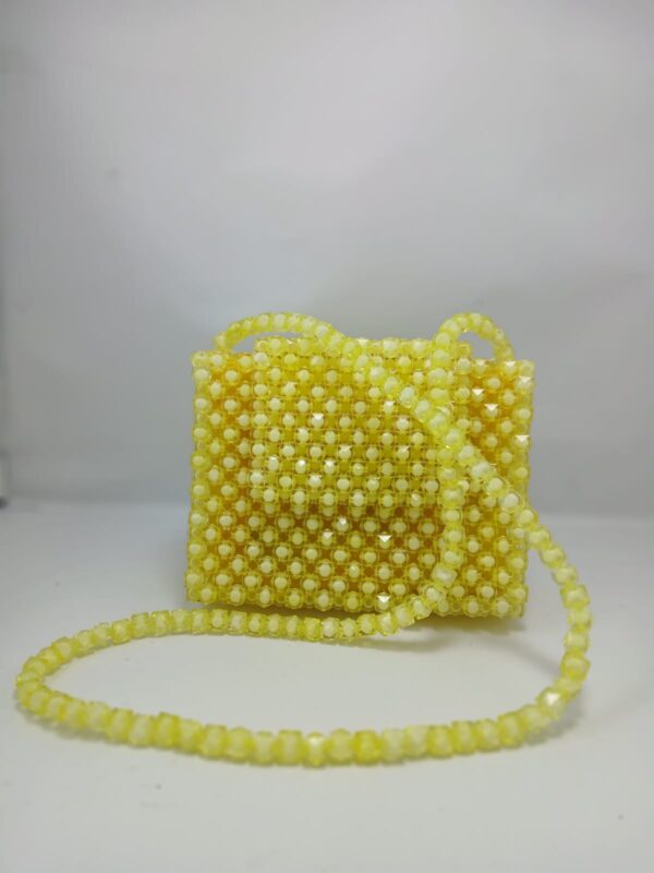 Beads Handmade Bag Yellow