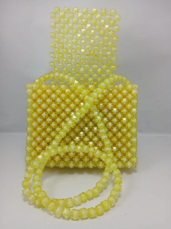 Beads Handmade Bag Yellow