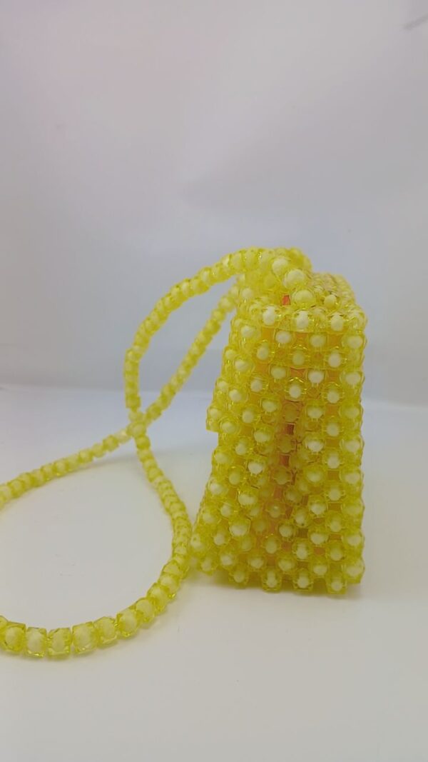 Beads Handmade Bag Yellow