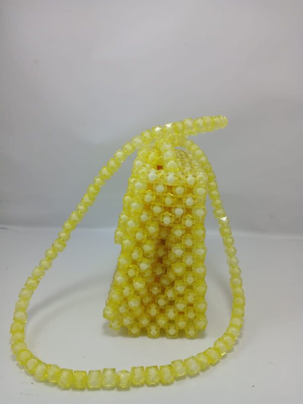 Beads Handmade Bag Yellow