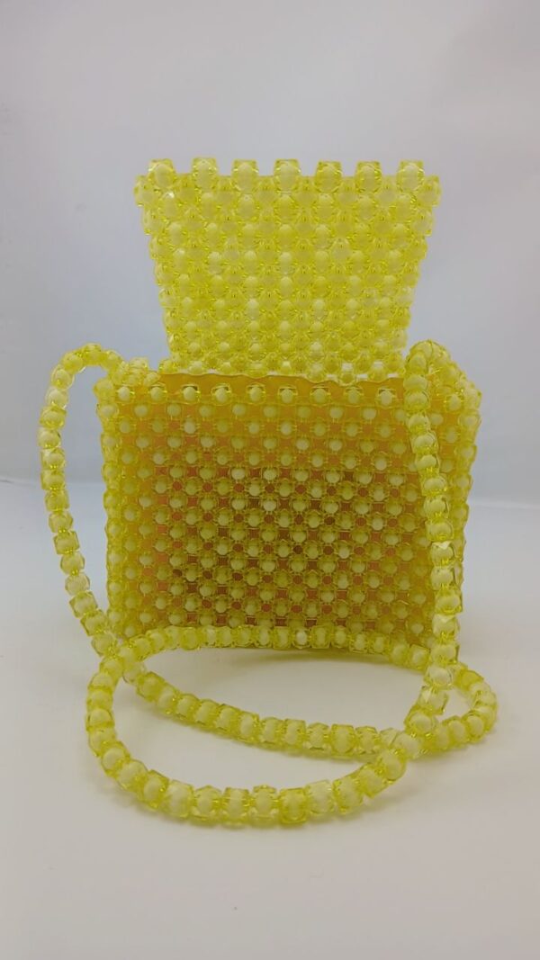 Beads Handmade Bag Yellow