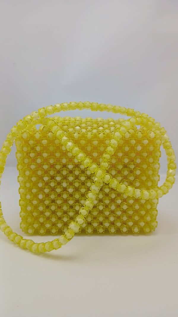 Beads Handmade Bag Yellow